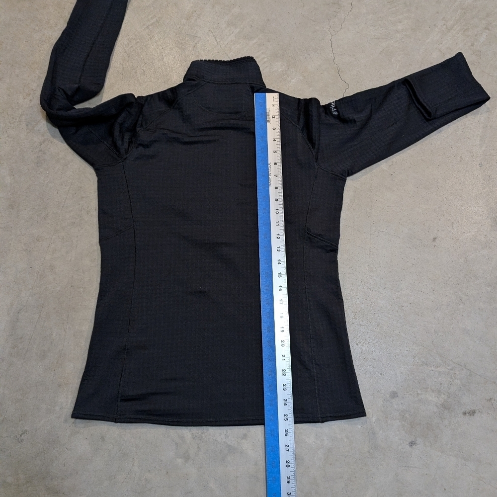 Patagonia Women's M R1 Fleece Pull Over 1/2 Zip Black Company Logo - Picture 7 of 8
